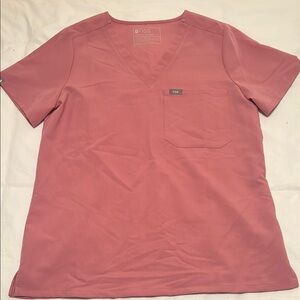 Figs Women's Top in Chalk Pink